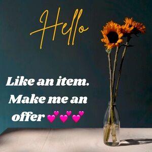 Like an item but not the price? Make me an offer. I will accept or counteroffer